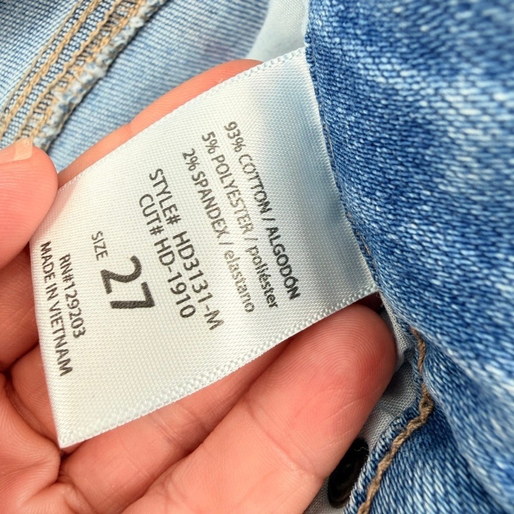 Hidden Jeans High Rise Flare Stretch Denim Size 27 Light Blue Good Condition - Picture 8 of 11